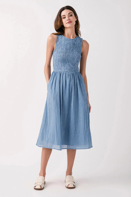 Mandy Dress - Black/White (Style DAR0056) Shown in Blue