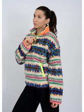 Load image into Gallery viewer, Alta Sherpa 1/4 Zip Pullover Jacket - Cream/Multi

