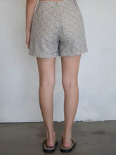 Load image into Gallery viewer, Amy Floral Denim Shorts - Blue Floral (Style #TBP13375)
