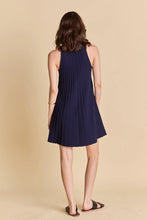 Load image into Gallery viewer, A-Line Pleated Knit Mini Dress - Navy (Style #BH604D)
