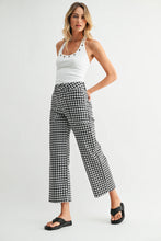 Load image into Gallery viewer, Nautical HR Utility Wide Leg Asst. Colors - Pastel Yellow - Black/White Gingham Check
