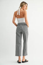 Load image into Gallery viewer, Nautical HR Utility Wide Leg Asst. Colors - Pastel Yellow - Black/White Gingham Check

