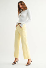 Load image into Gallery viewer, Nautical HR Utility Wide Leg Asst. Colors - Pastel Yellow (BP353J)
