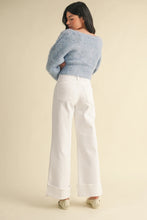 Load image into Gallery viewer, Cuffed Palazzo Jeans - Optic White
