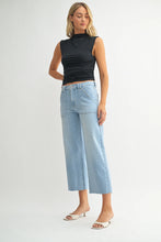 Load image into Gallery viewer, Petite Palazzo Jeans - Light Denim - Dark Denim
