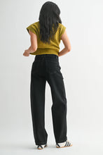 Load image into Gallery viewer, Button Down Slim Wide Leg - Black
