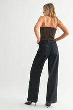 Load image into Gallery viewer, Button Down Slim Wide Leg - Black
