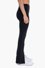 Load image into Gallery viewer, Venice Mid Rise Leggings w/ Front Slits - Black
