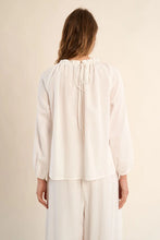 Load image into Gallery viewer, Bead Detail Woven Blouse - White (Style LAF132EP)
