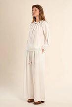 Load image into Gallery viewer, Bead Detail Woven Blouse - White (Style LAF132EP)
