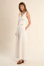 Load image into Gallery viewer, Bead Detail Wide Leg Pants - White (Style #LA1960EP)
