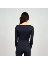 Load image into Gallery viewer, Stacy Square Neck Top - Black or Dark Breen
