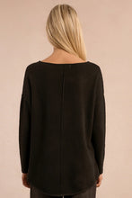 Load image into Gallery viewer, Basic Boat Neck Sweater - Black
