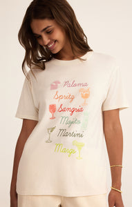 Boyfriend Cocktails Tee - Sea Salt
