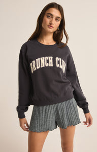 BRUNCH CLUB Sweatshirt - Black Sand