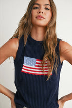 Load image into Gallery viewer, Flag Tank Sweatshirt - Navy (BMW7749)
