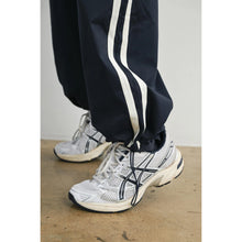 Load image into Gallery viewer, Striped Drawstring Wide-Leg Track Pants - Red w/ White Stripe - Navy w/ White stripe

