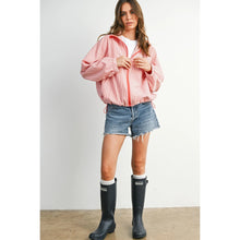 Load image into Gallery viewer, Striped Windbreaker Jacket - Brown/White - Red/White (BMJ7991)
