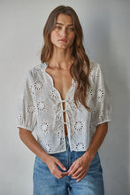 Load image into Gallery viewer, Alexie EYelet Top - Ivory (Style L9272)
