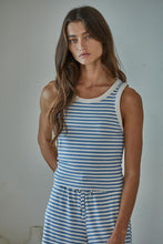 Load image into Gallery viewer, Alexys Tank - Ivory/Blue Stripe (Style L9465T)
