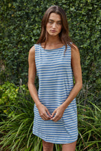 Load image into Gallery viewer, Archie Striped Mini Dress - Sea Blue (Style L9608)

