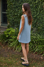Load image into Gallery viewer, Archie Striped Mini Dress - Sea Blue (Style L9608)
