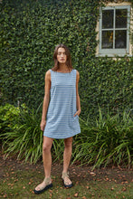 Load image into Gallery viewer, Archie Striped Mini Dress - Sea Blue (Style L9608)
