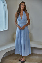 Load image into Gallery viewer, Calla Halter Midi Dress - Light Blue (Style L9439)
