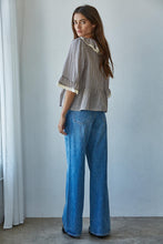 Load image into Gallery viewer, Chloe Blouse - Taupe Stripe (Style L9000)
