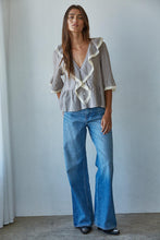 Load image into Gallery viewer, Chloe Blouse - Taupe Stripe (Style L9000)
