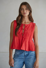 Load image into Gallery viewer, Davina Tie Top - Red (Style L9581)
