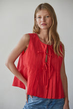 Load image into Gallery viewer, Davina Tie Top - Red (Style L9581)

