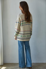 Load image into Gallery viewer, Faire Isle Cardigan - Cream Multi (Style W2202)
