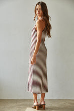 Load image into Gallery viewer, Marley Striped Midi -&nbsp; Chocolate / Natural

