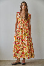 Load image into Gallery viewer, Sabine Floral Midi Dress - Yellow Multi (Style L9585)
