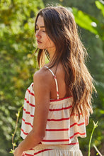 Load image into Gallery viewer, Sailor Crop Tie Top - Red/Cream (Style # L9538T) or Navy/Cream (Style #L9538T)
