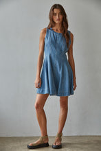 Load image into Gallery viewer, Twiggy Denim Mini Dress - Med Denim (BD342)
