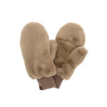 Load image into Gallery viewer, Faux Fur Mittens

Black, Coffee, Mocha, Rose
