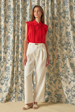Load image into Gallery viewer, Pintuck Sleeveless Blouse - Red (Style: CK1044T)
