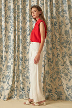 Load image into Gallery viewer, Pintuck Sleeveless Blouse - Red (Style: CK1044T)
