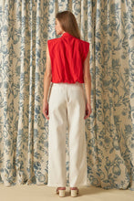 Load image into Gallery viewer, Pintuck Sleeveless Blouse - Red (Style: CK1044T)
