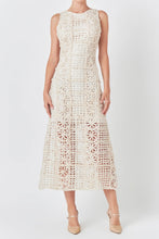 Load image into Gallery viewer, Textured Sleeveless Maxi Dress - Ivory
