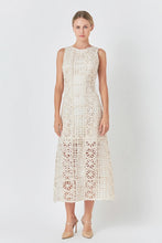 Load image into Gallery viewer, Textured Sleeveless Maxi Dress - Ivory
