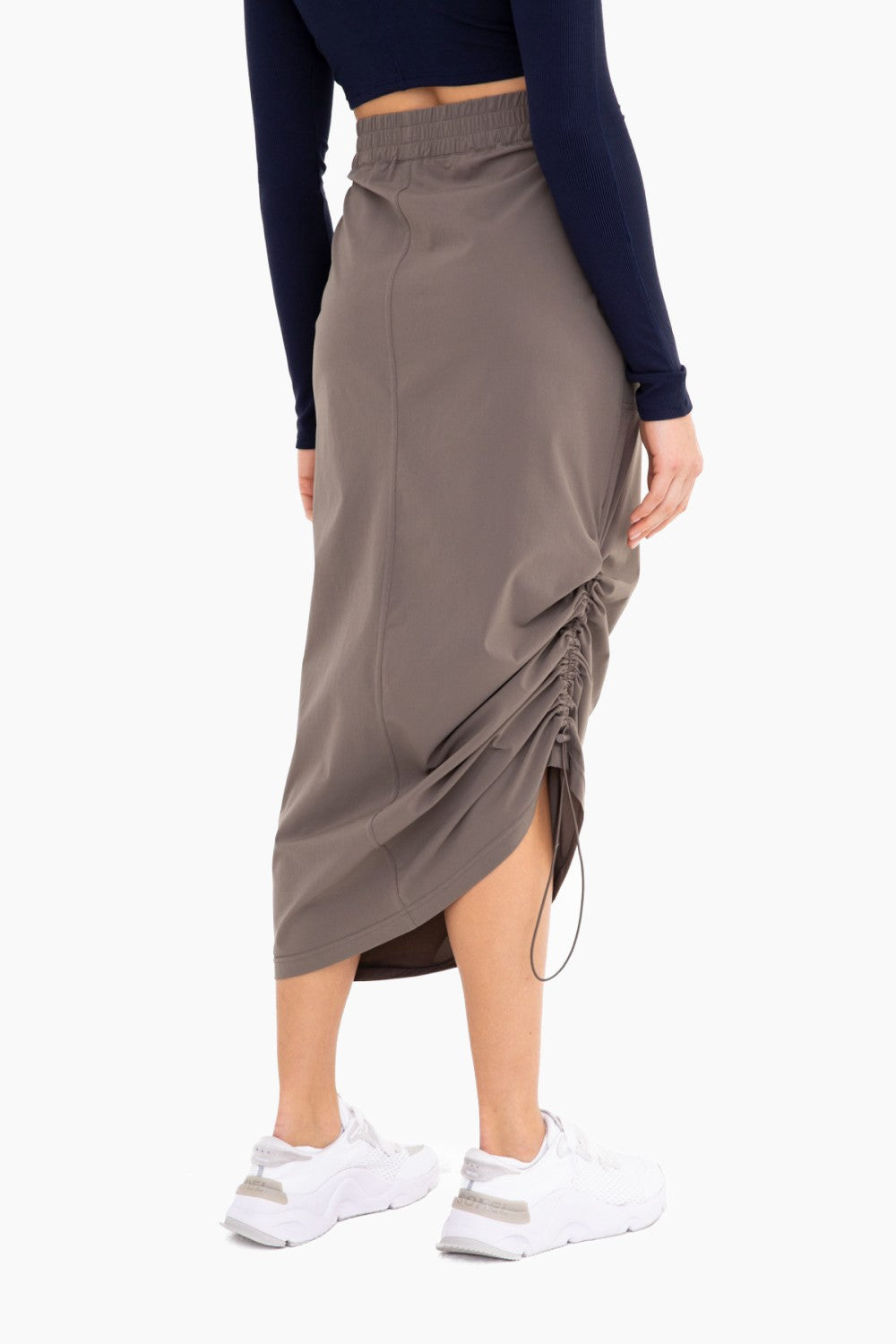 Mid Rise Cargo maxi Skirt - Olive