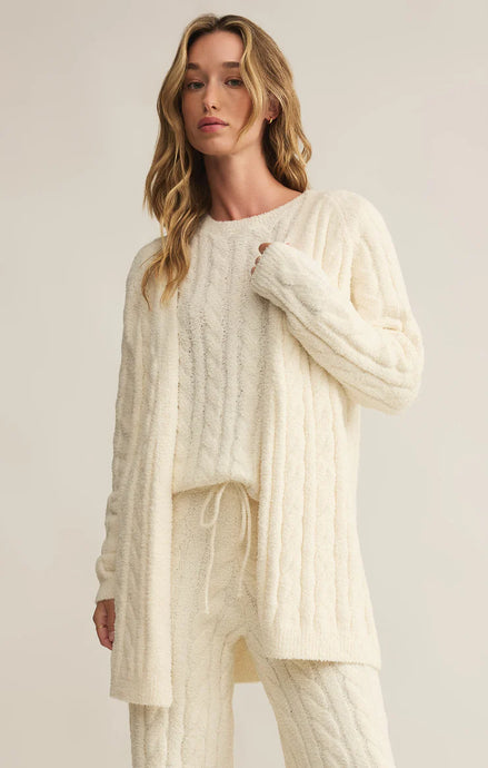 Cate Cable Knit Sweater - Sea Salt