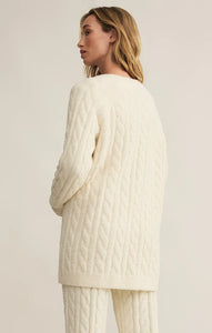 Cate Cable Knit Sweater - Sea Salt