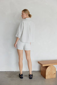 Catherine Shorts - Ivory /Blue