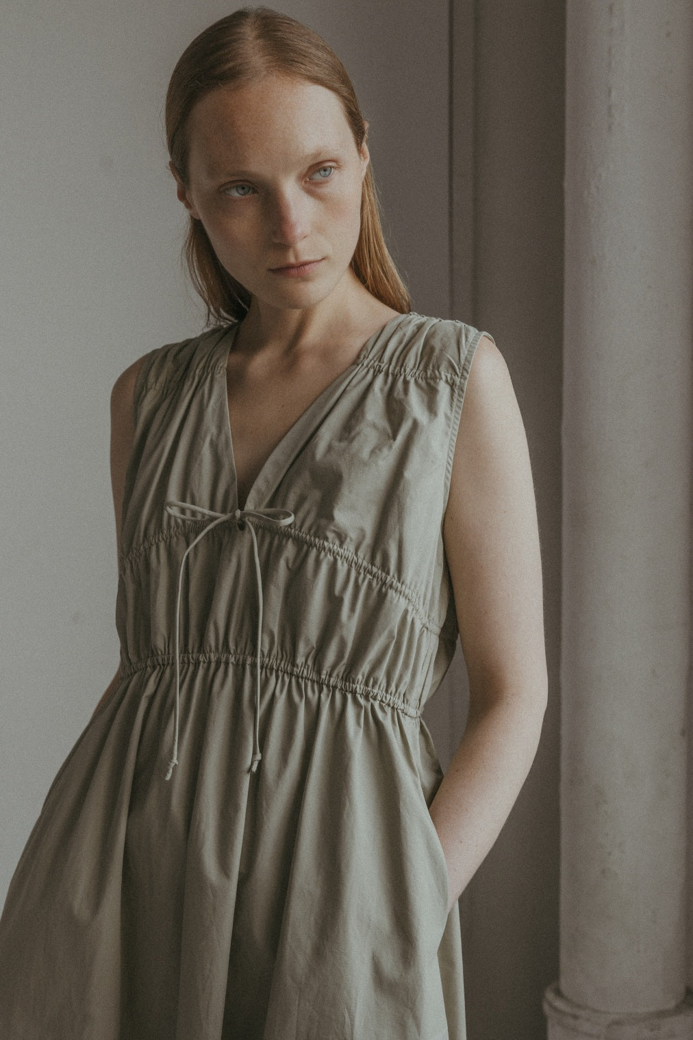 Cecilia Dress - Black (shown in Olive)