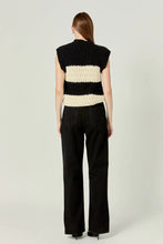 Load image into Gallery viewer, Morrison Chunky Striped Sweater Vest - Blk/Ivory (Style: HN3451T)
