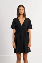 Load image into Gallery viewer, Cinch Waist Mini Dress - Black (ML73EP)
